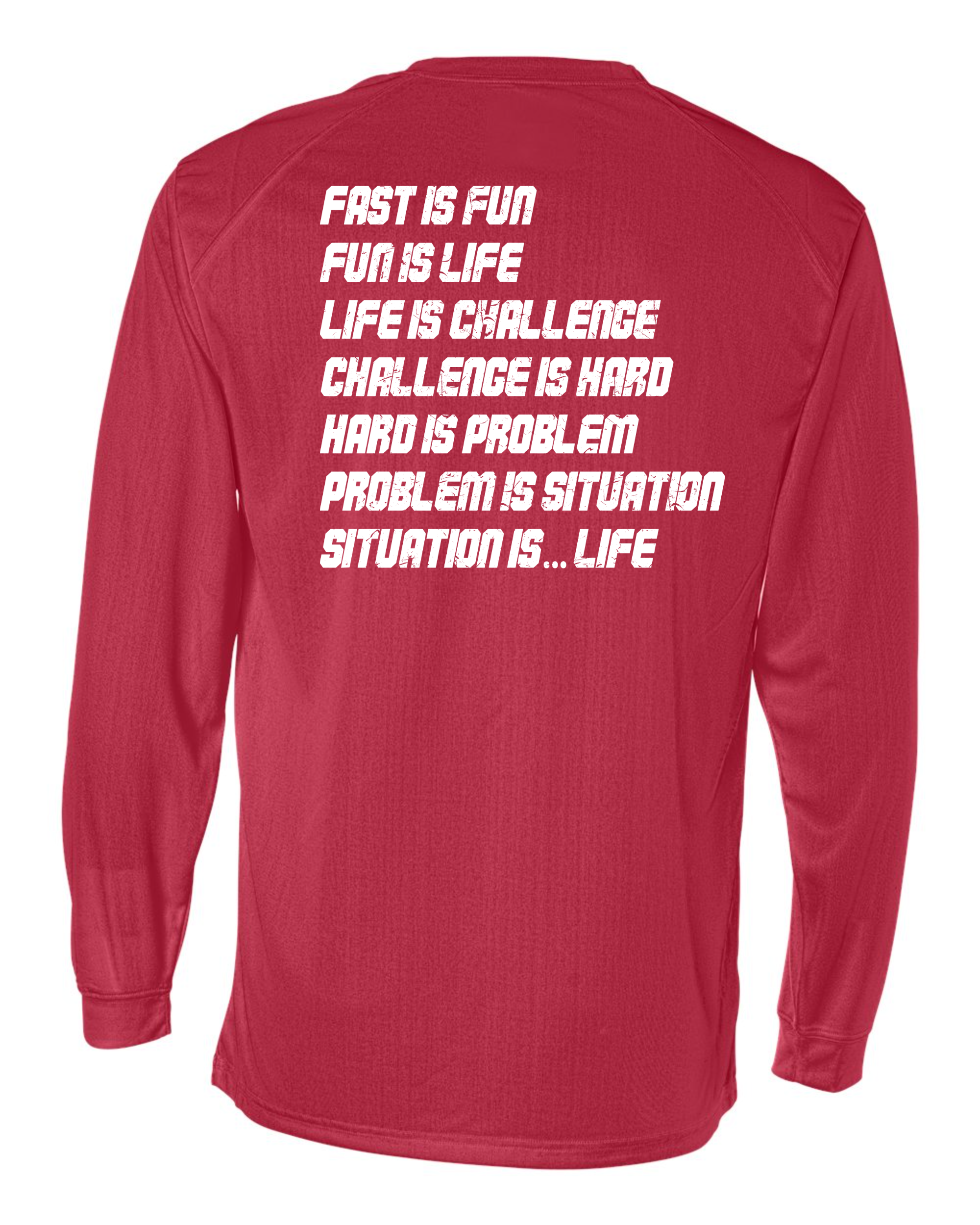 RAD LIFE Sleeve Wordmark long sleeve tee - Red front