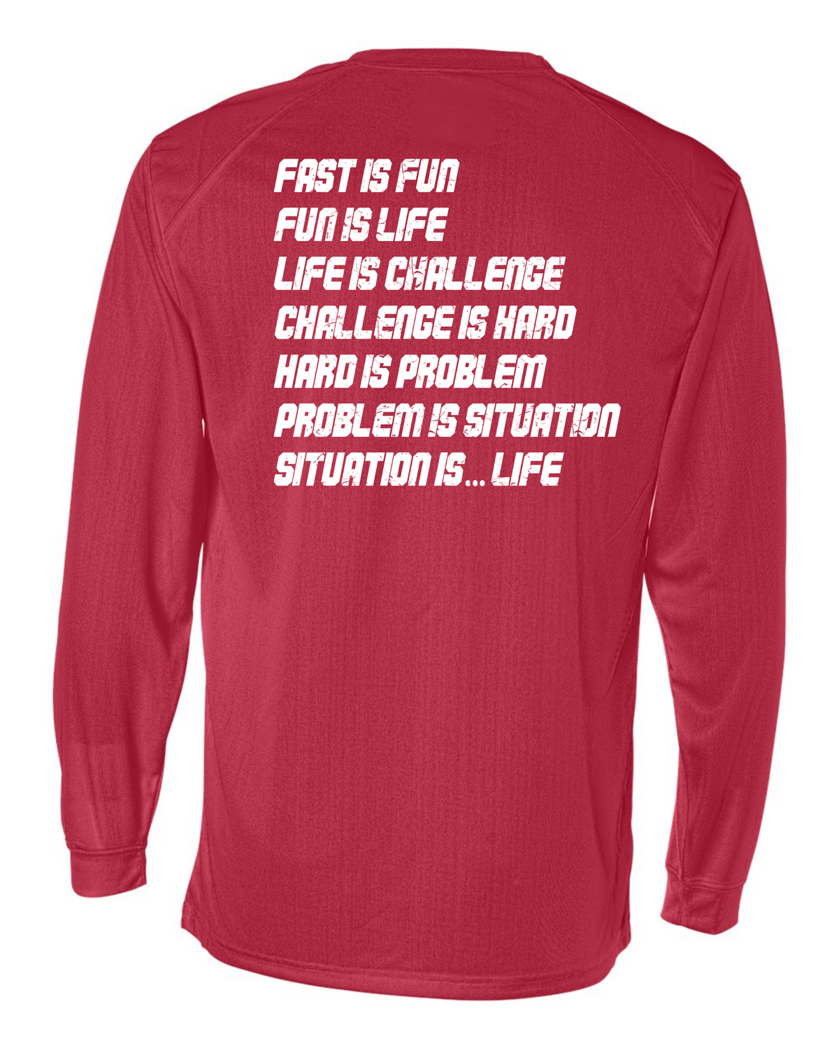 RAD LIFE Large Circle Logo long sleeve tee - Red back