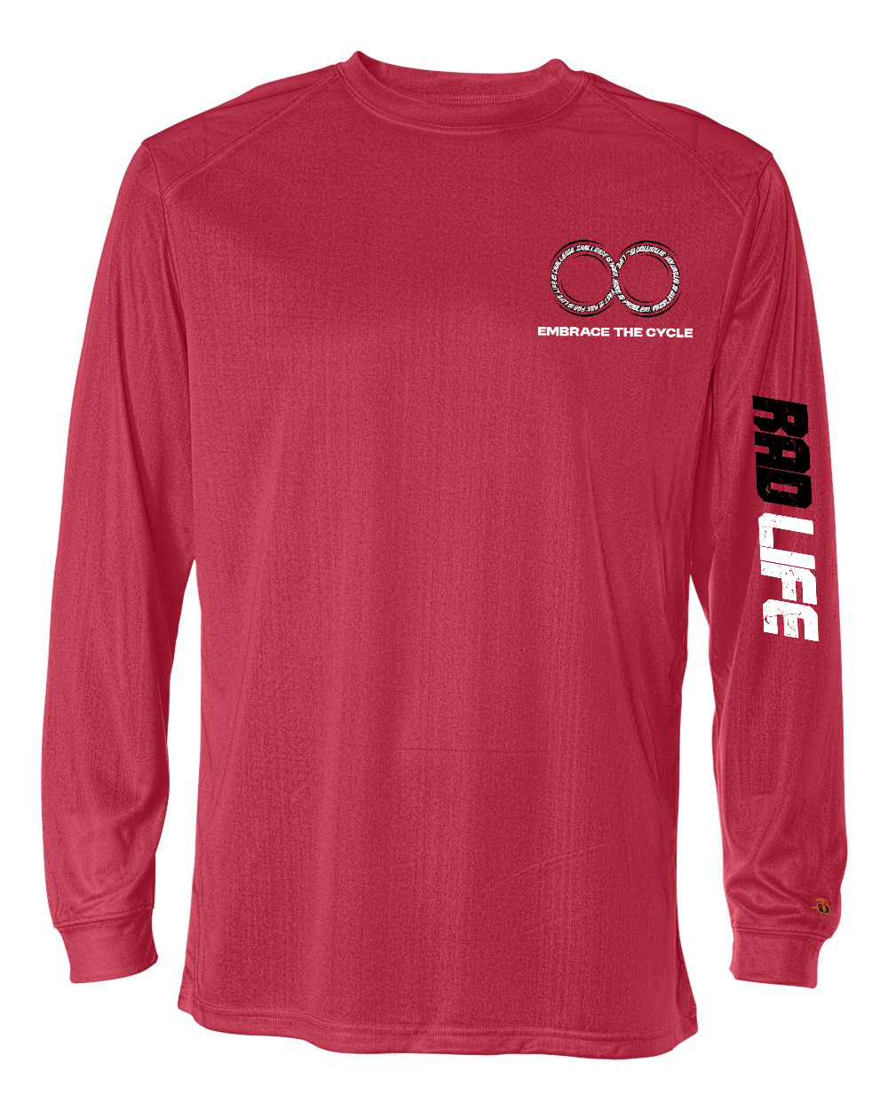 RAD LIFE Sleeve Wordmark long sleeve tee - Red back