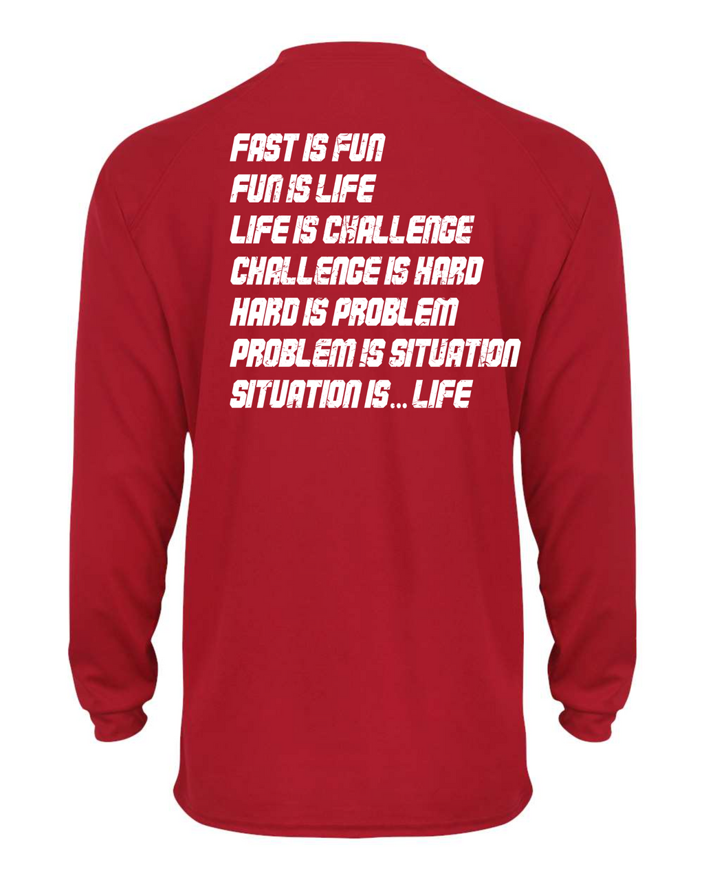 Youth B-Core Long Sleeve T-Shirt — Red