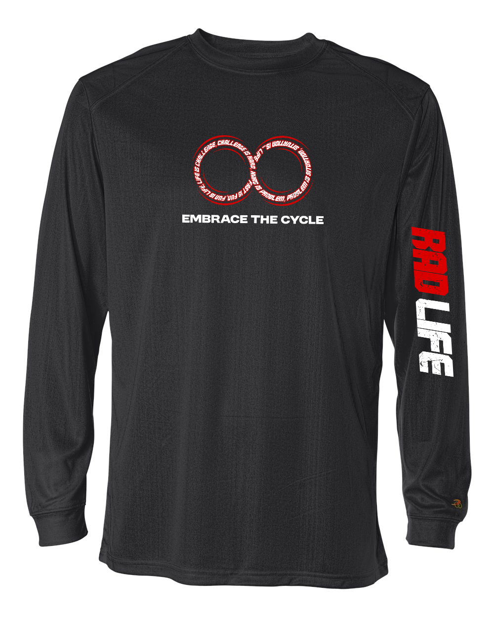 RAD LIFE Large Circle Logo long sleeve tee - Black front