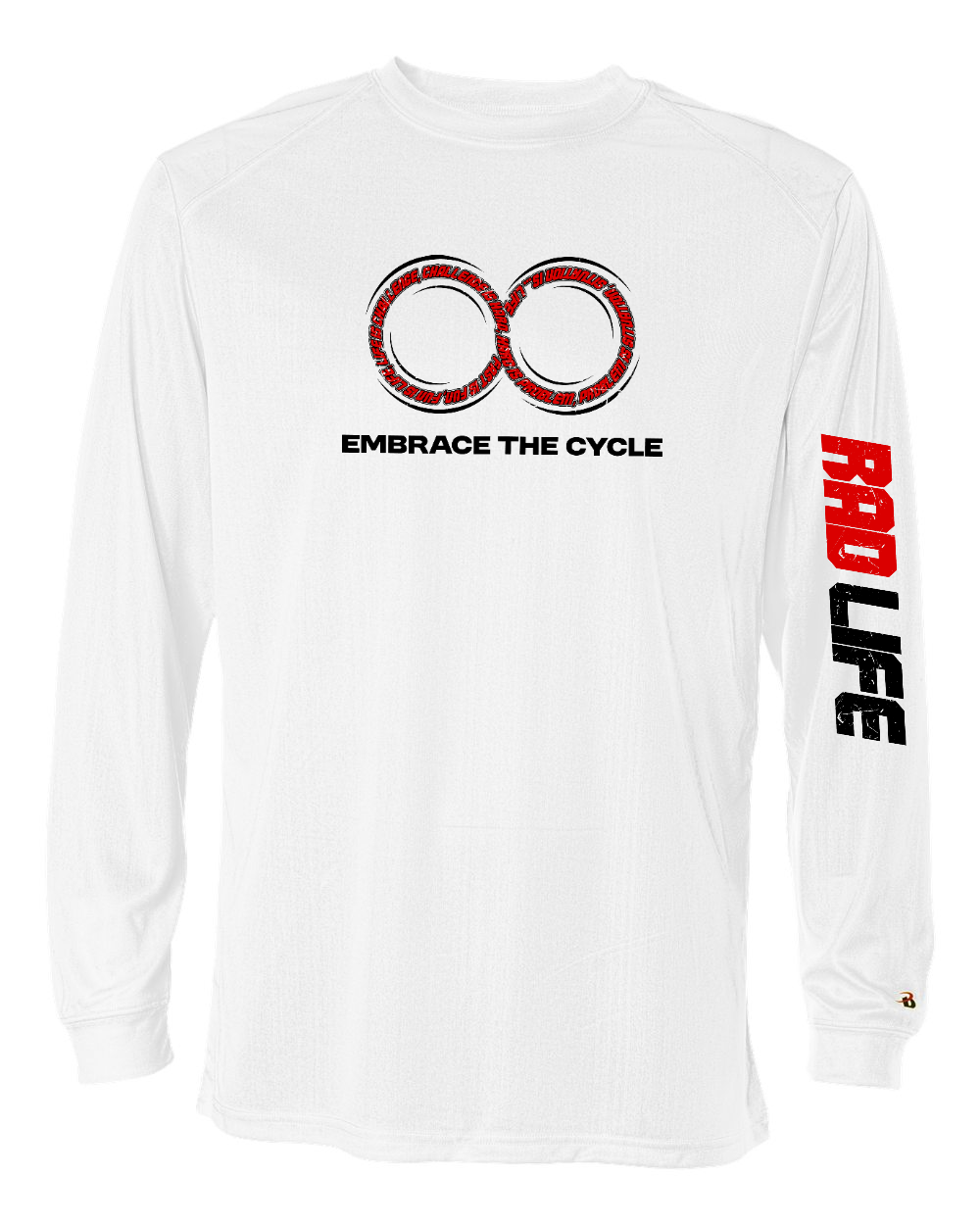 RAD LIFE Large Circle Logo long sleeve tee - White front