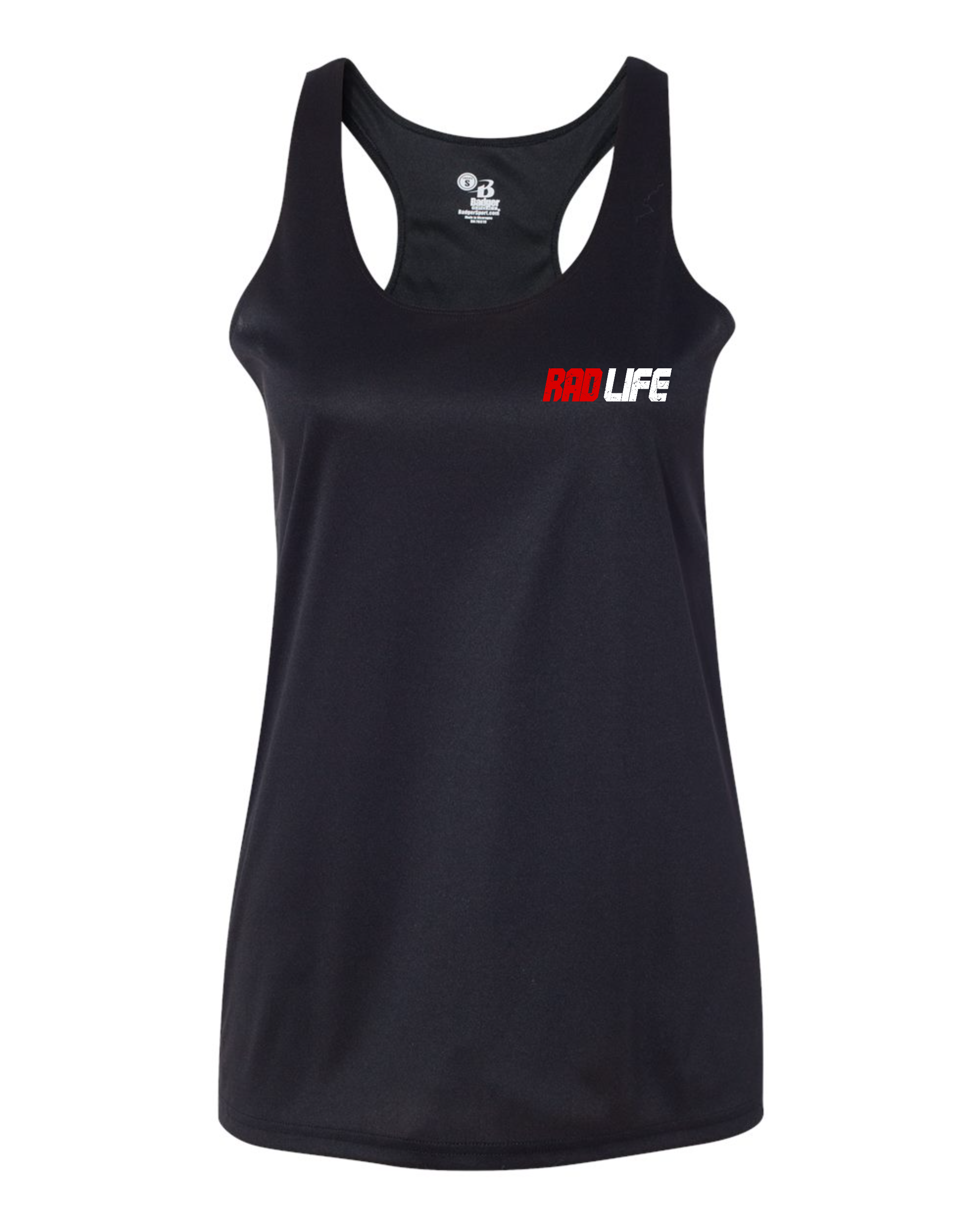 Women's Racerback Tank — RadLife Loop — Black