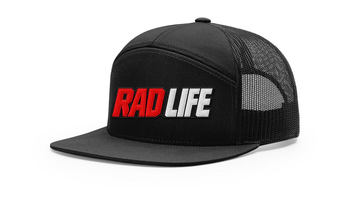 RAD LIFE 7-Panel Mesh Back Cap — Black