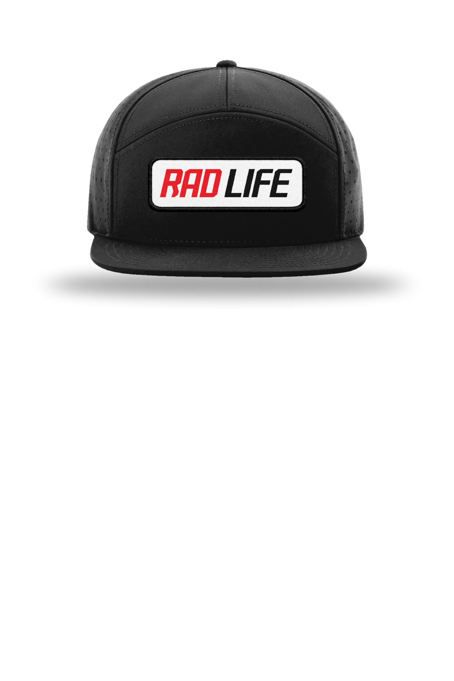 RAD LIFE 7-Panel Flatbill Snapback — Black