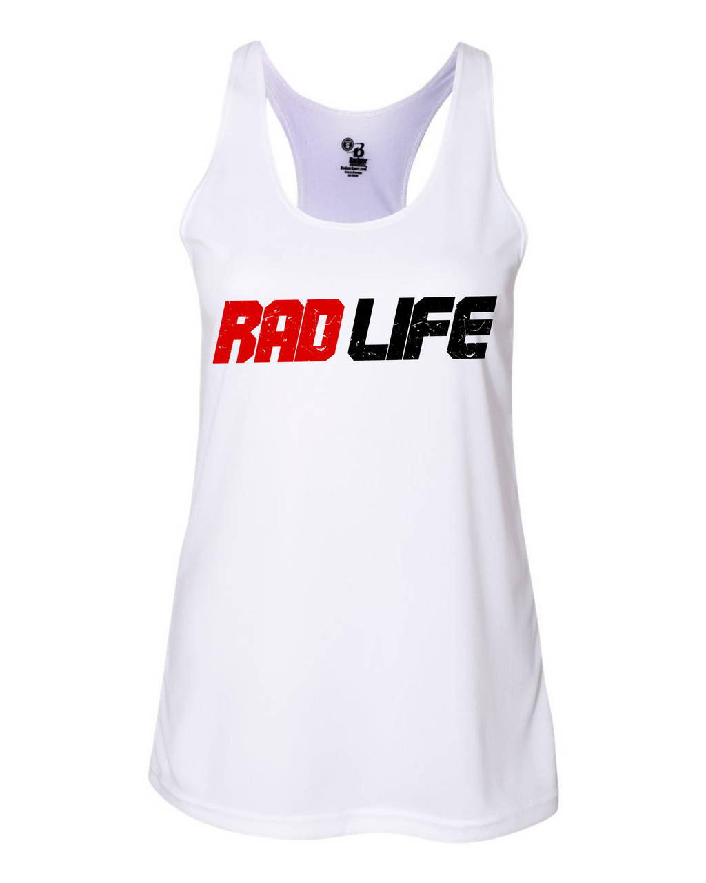 Women's Racerback Tank — Fast Is Fun — White